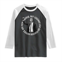 Legends Live Forever Tribute Raglan Shirt Charlie Kirk Legacy Remembrance - Wonder Print Shop