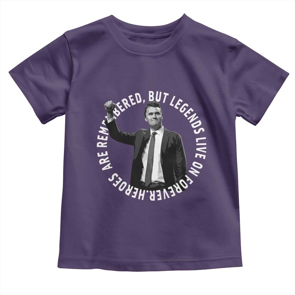 Legends Live Forever Tribute Toddler T Shirt Charlie Kirk Legacy Remembrance - Wonder Print Shop