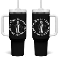 Legends Live Forever Tribute Tumbler With Handle Charlie Kirk Legacy Remembrance - Wonder Print Shop