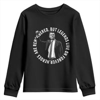 Legends Live Forever Tribute Youth Sweatshirt Charlie Kirk Legacy Remembrance - Wonder Print Shop