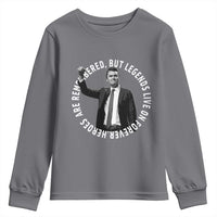 Legends Live Forever Tribute Youth Sweatshirt Charlie Kirk Legacy Remembrance - Wonder Print Shop