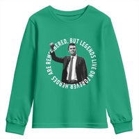 Legends Live Forever Tribute Youth Sweatshirt Charlie Kirk Legacy Remembrance - Wonder Print Shop