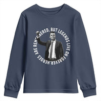 Legends Live Forever Tribute Youth Sweatshirt Charlie Kirk Legacy Remembrance - Wonder Print Shop