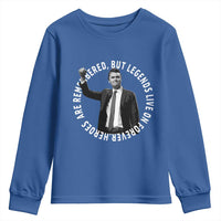 Legends Live Forever Tribute Youth Sweatshirt Charlie Kirk Legacy Remembrance - Wonder Print Shop