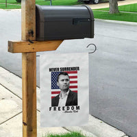 Never Surrender Freedom Garden Flag Patriotic Charlie Kirk Tribute American Flag - Wonder Print Shop