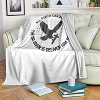 Christian Faith Patriotic Throw Blanket Death Deliver The Believer To Jesus American Eagle Graphic - Wonder Print Shop