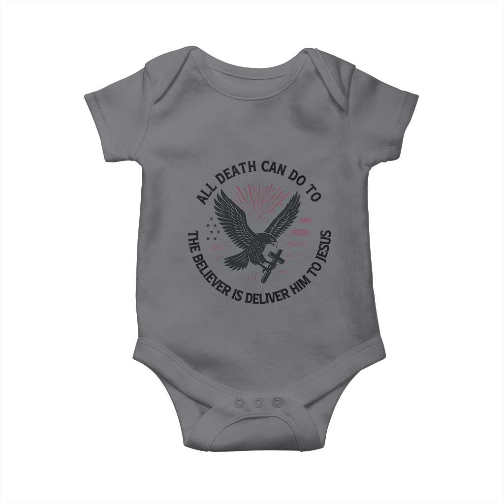 Christian Faith Patriotic Baby Onesie Death Deliver The Believer To Jesus American Eagle Graphic - Wonder Print Shop