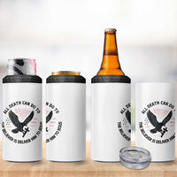 Christian Faith Patriotic 4 in 1 Can Cooler Tumbler Death Deliver The Believer To Jesus American Eagle Graphic - Wonder Print Shop