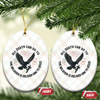 Christian Faith Patriotic Ceramic Ornament Death Deliver The Believer To Jesus American Eagle Graphic - Wonder Print Shop