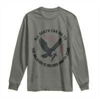 Christian Faith Patriotic Long Sleeve Shirt Death Deliver The Believer To Jesus American Eagle Graphic - Wonder Print Shop