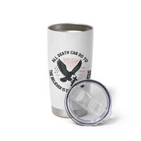 Christian Faith Patriotic Tumbler Cup Death Deliver The Believer To Jesus American Eagle Graphic - Wonder Print Shop
