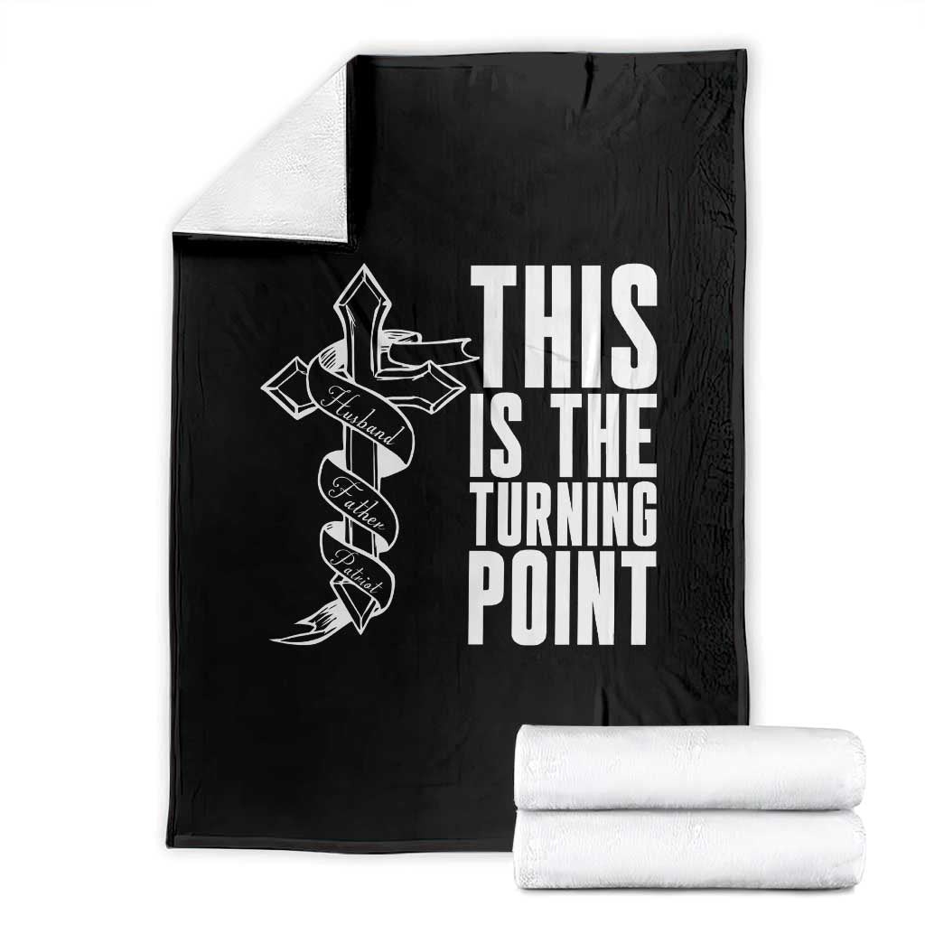 This is the Turning Point Throw Blanket Husband Father Patriot Charlie Kirk Tribute Christian Faith - Wonder Print Shop