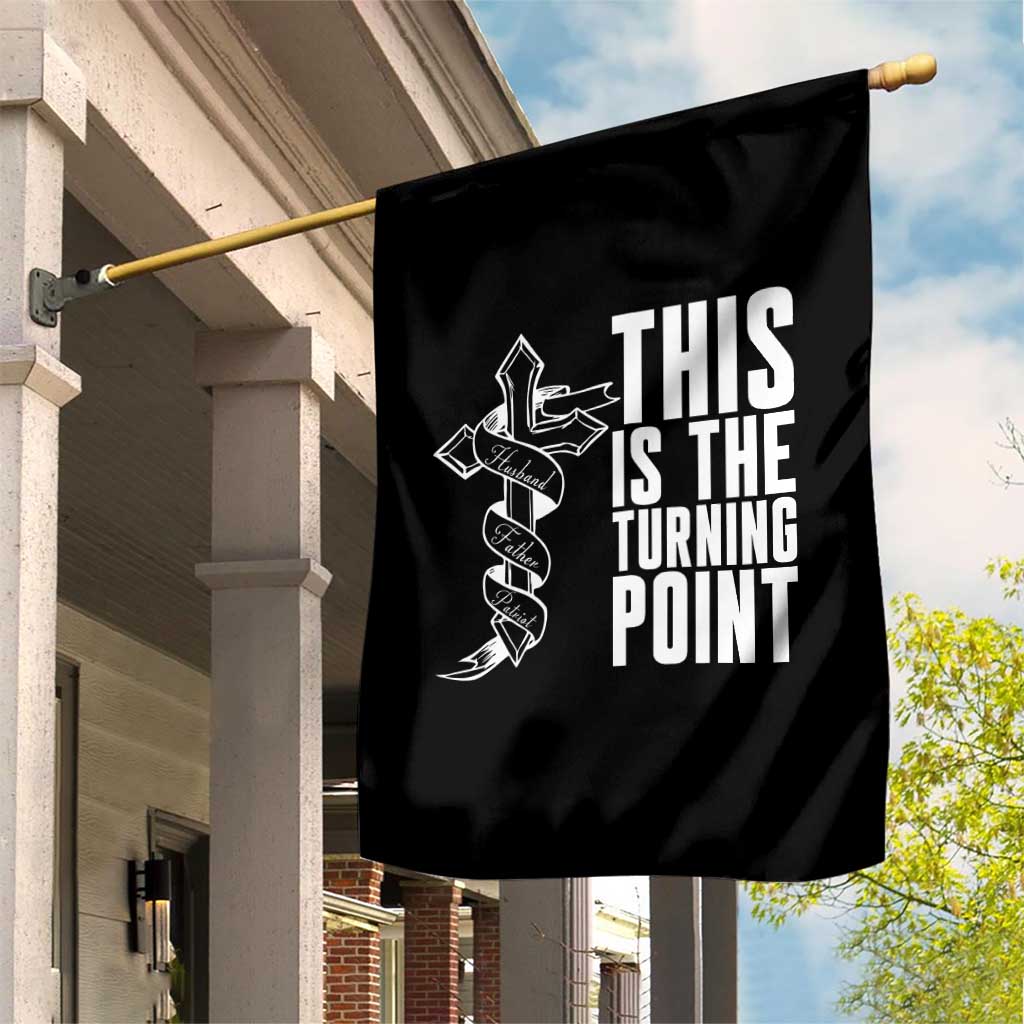 This is the Turning Point Garden Flag Husband Father Patriot Charlie Kirk Tribute Christian Faith - Wonder Print Shop