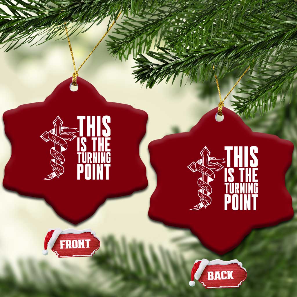 This is the Turning Point Ceramic Ornament Husband Father Patriot Charlie Kirk Tribute Christian Faith - Wonder Print Shop