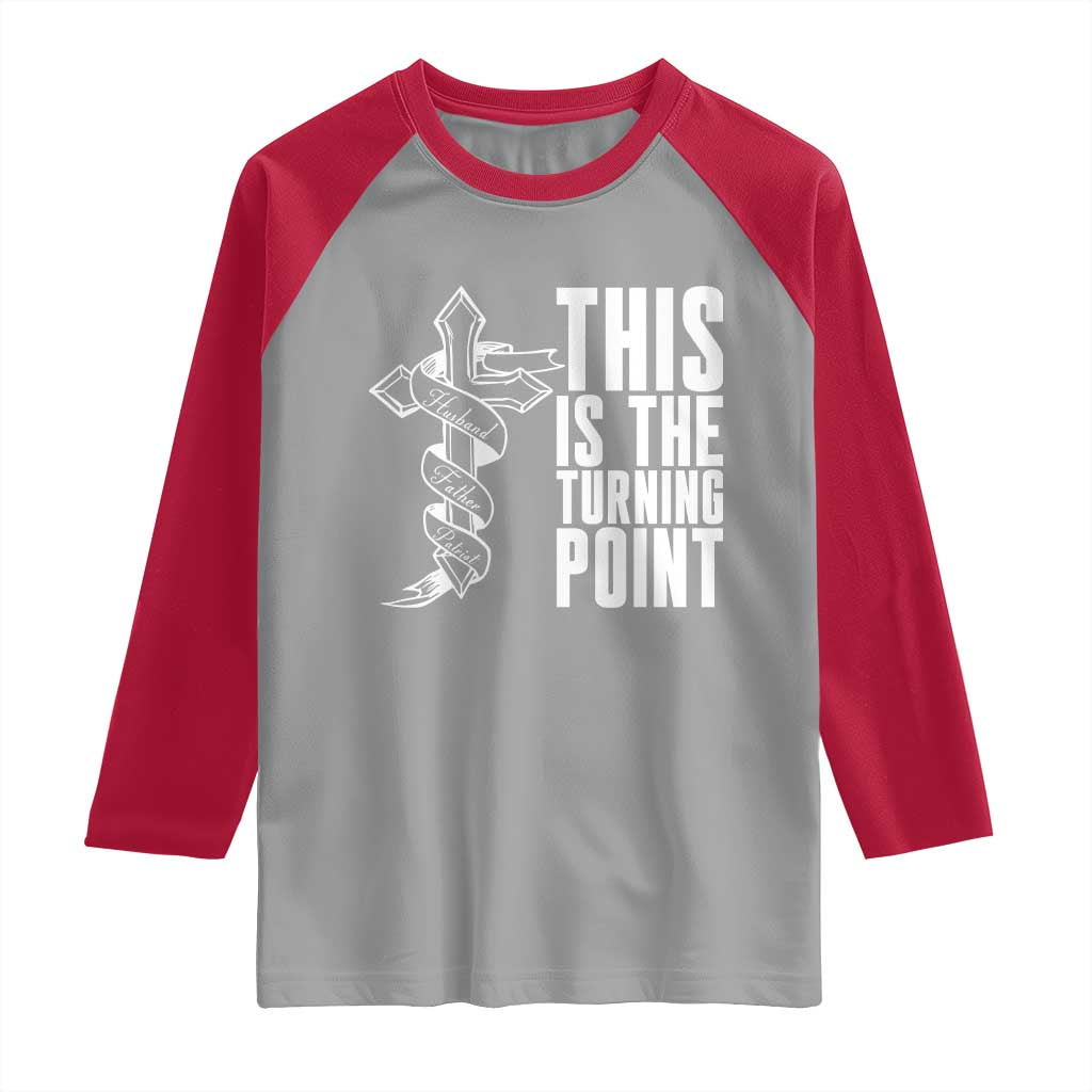 This is the Turning Point Raglan Shirt Husband Father Patriot Charlie Kirk Tribute Christian Faith - Wonder Print Shop