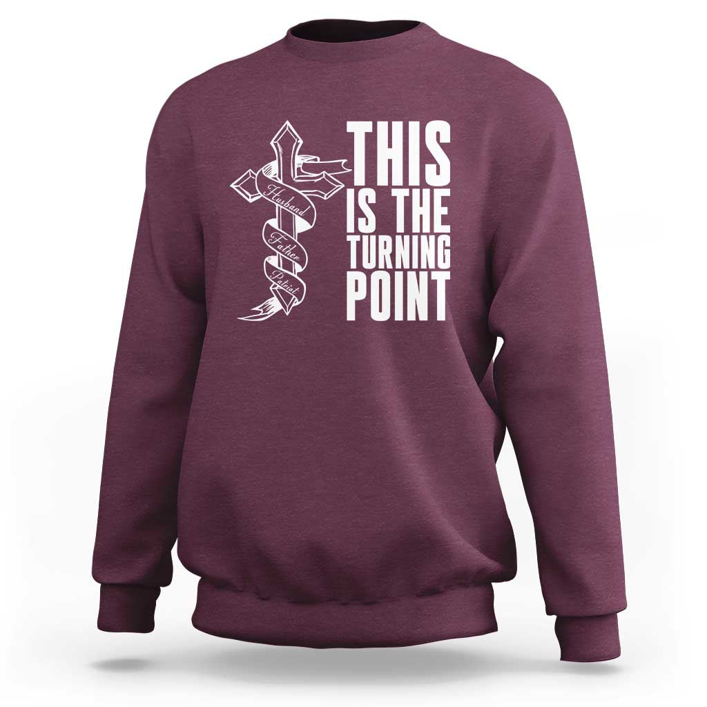 This is the Turning Point Sweatshirt Husband Father Patriot Charlie Kirk Tribute Christian Faith - Wonder Print Shop
