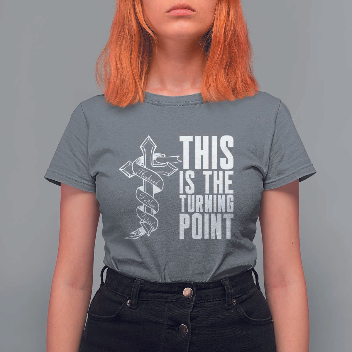 This is the Turning Point T Shirt For Women Husband Father Patriot Charlie Kirk Tribute Christian Faith - Wonder Print Shop