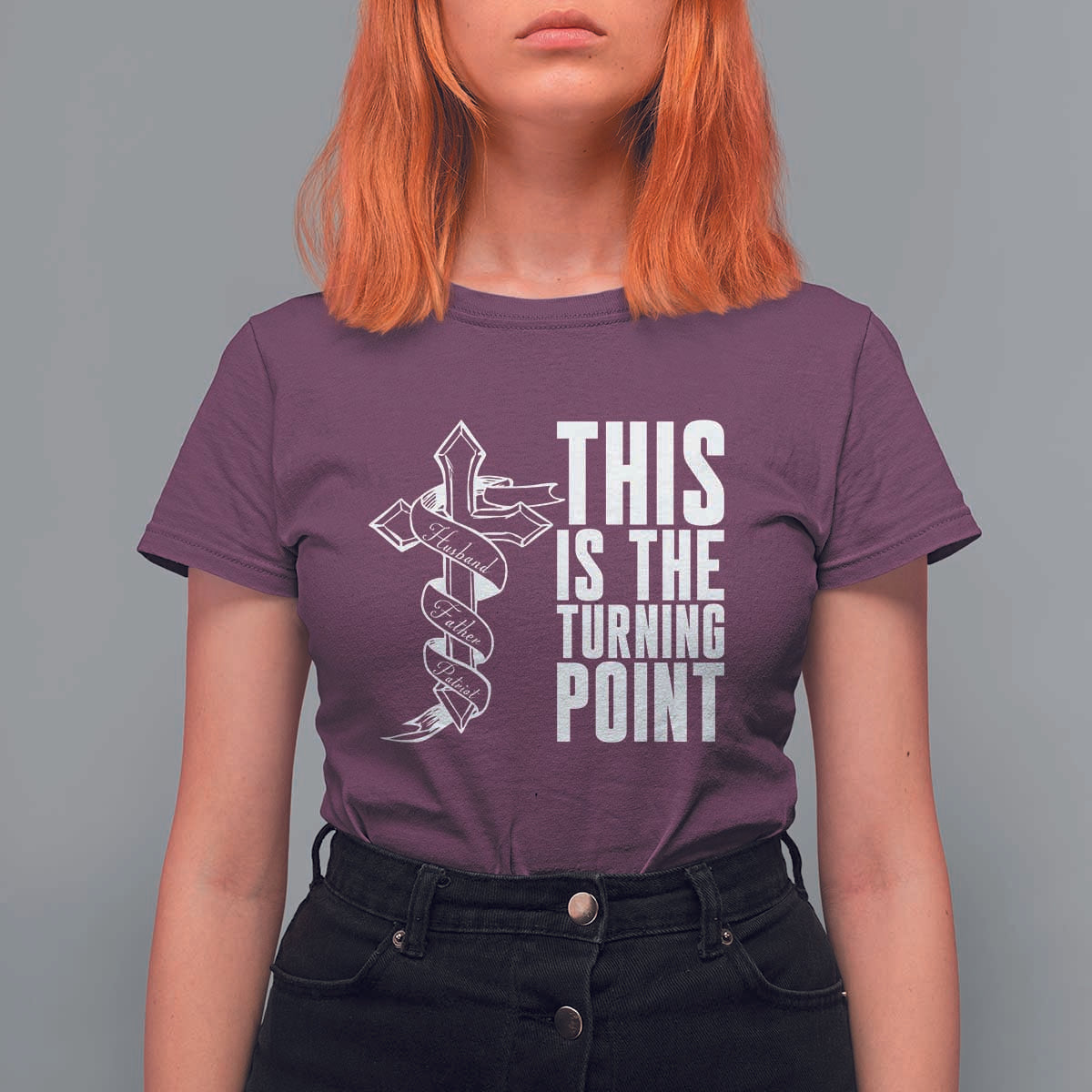 This is the Turning Point T Shirt For Women Husband Father Patriot Charlie Kirk Tribute Christian Faith - Wonder Print Shop