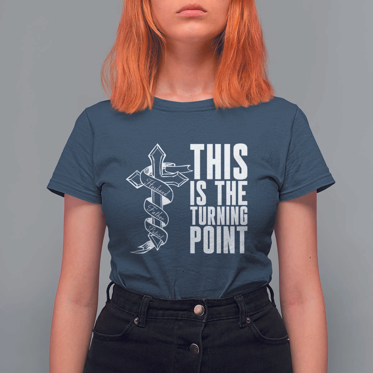 This is the Turning Point T Shirt For Women Husband Father Patriot Charlie Kirk Tribute Christian Faith - Wonder Print Shop