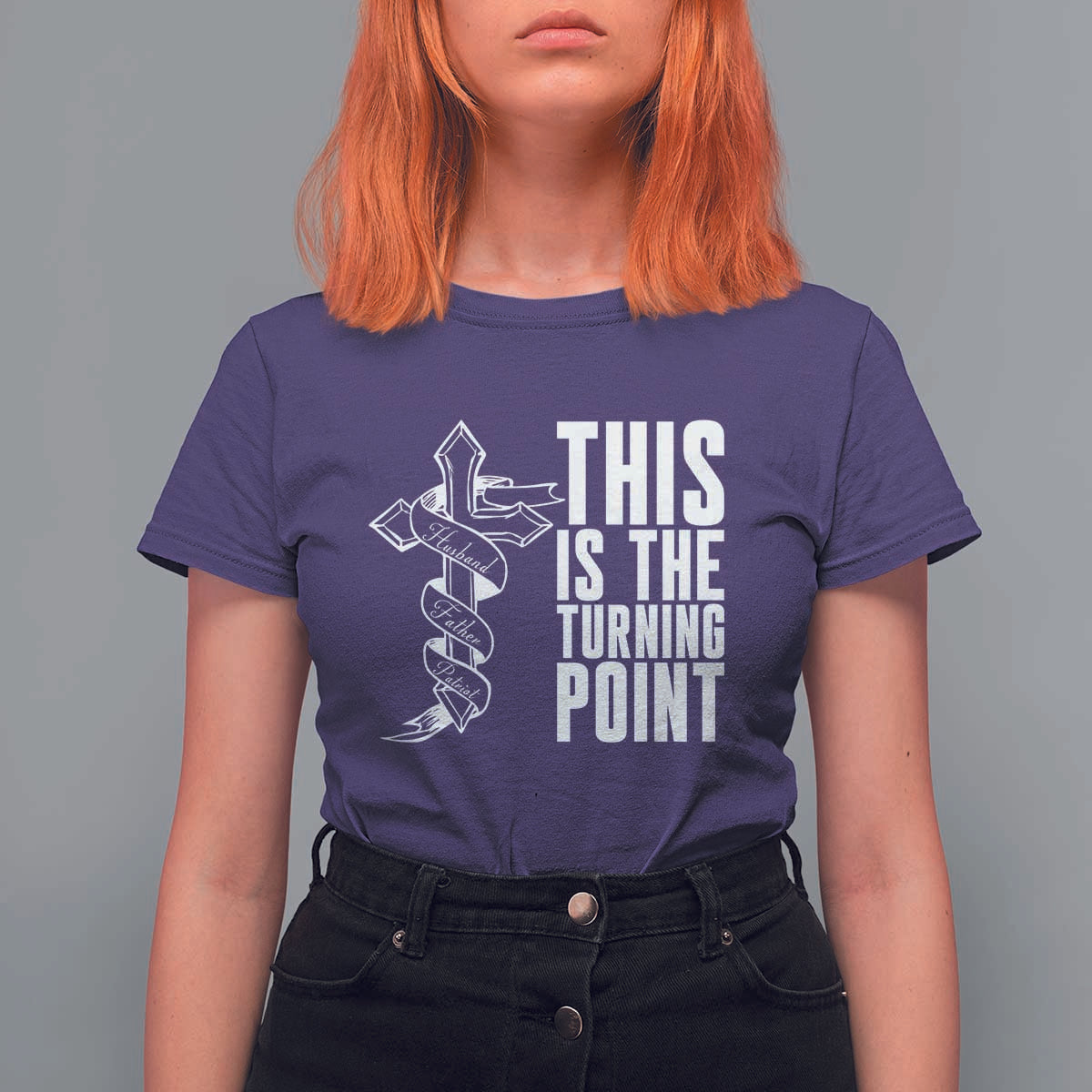 This is the Turning Point T Shirt For Women Husband Father Patriot Charlie Kirk Tribute Christian Faith - Wonder Print Shop