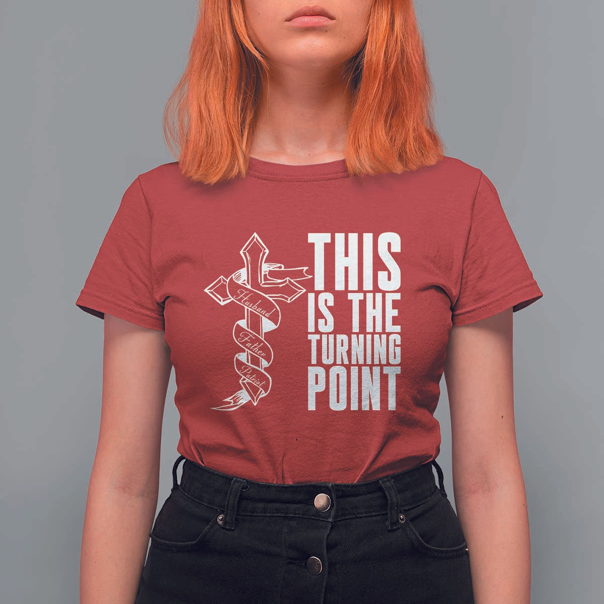 This is the Turning Point T Shirt For Women Husband Father Patriot Charlie Kirk Tribute Christian Faith - Wonder Print Shop