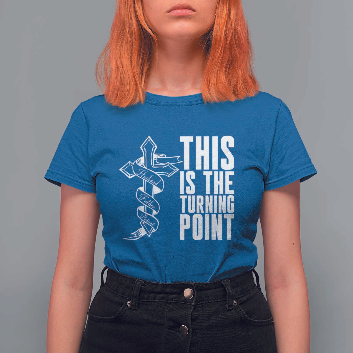 This is the Turning Point T Shirt For Women Husband Father Patriot Charlie Kirk Tribute Christian Faith - Wonder Print Shop