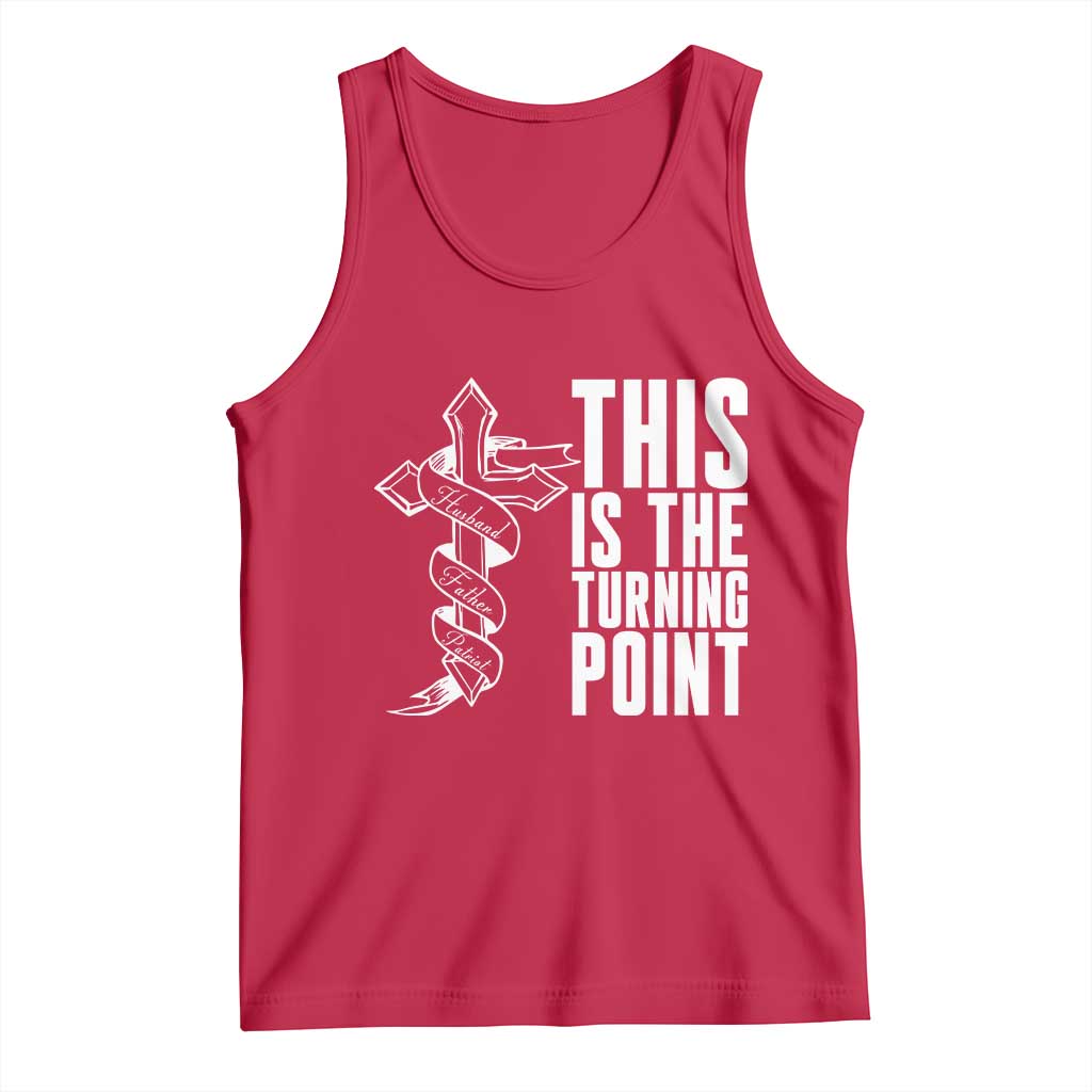 This is the Turning Point Tank Top Husband Father Patriot Charlie Kirk Tribute Christian Faith - Wonder Print Shop