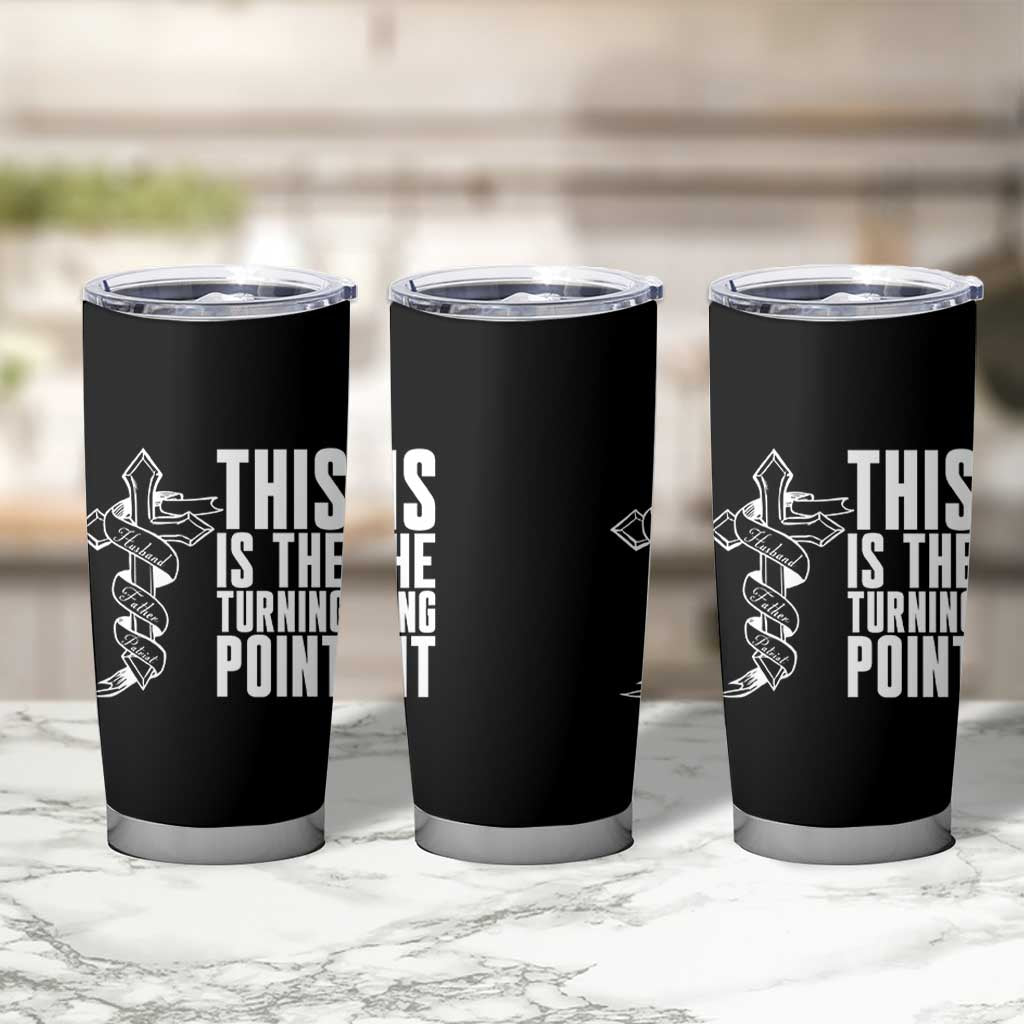 This is the Turning Point Tumbler Cup Husband Father Patriot Charlie Kirk Tribute Christian Faith - Wonder Print Shop