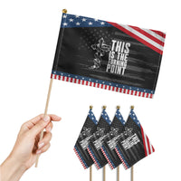 This is the Turning Point Patriotic Handheld Flag Husband Father Patriot Charlie Kirk Tribute Christian Faith