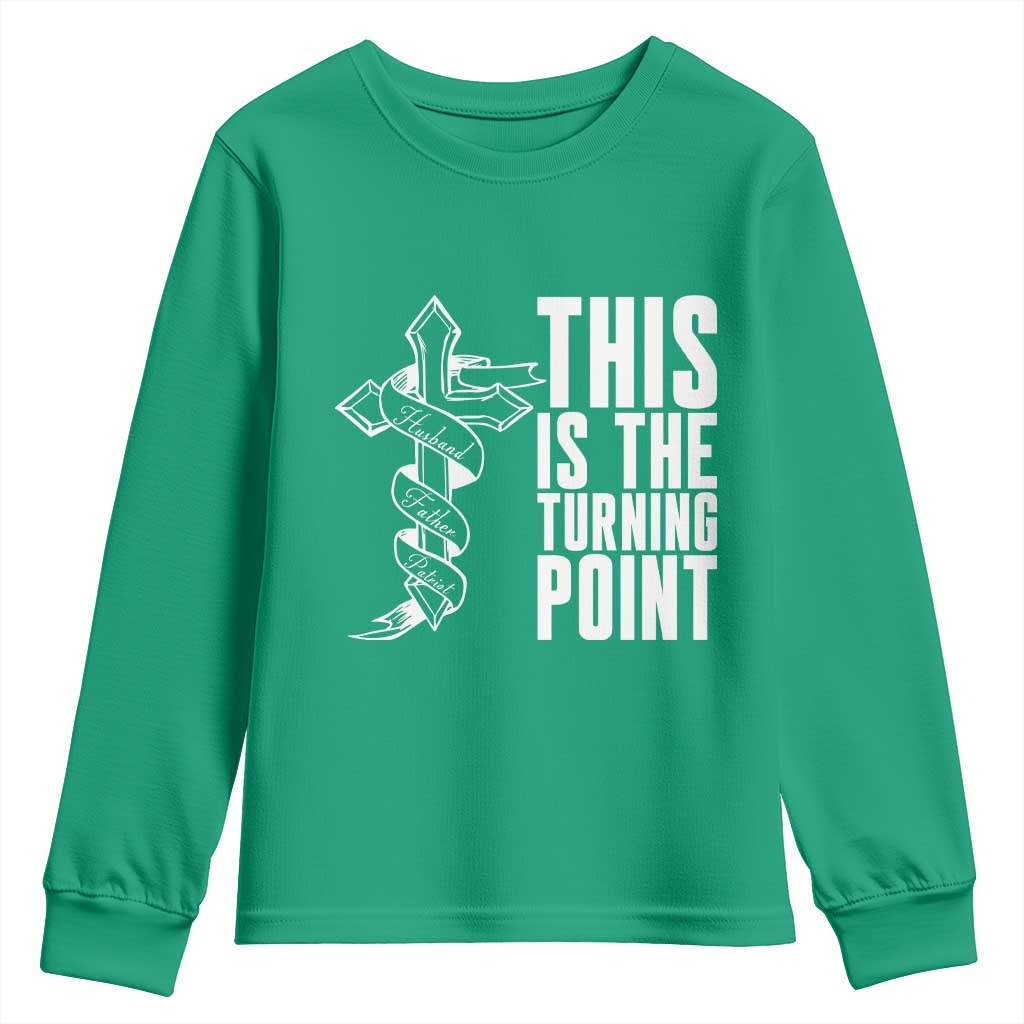 This is the Turning Point Youth Sweatshirt Husband Father Patriot Charlie Kirk Tribute Christian Faith - Wonder Print Shop