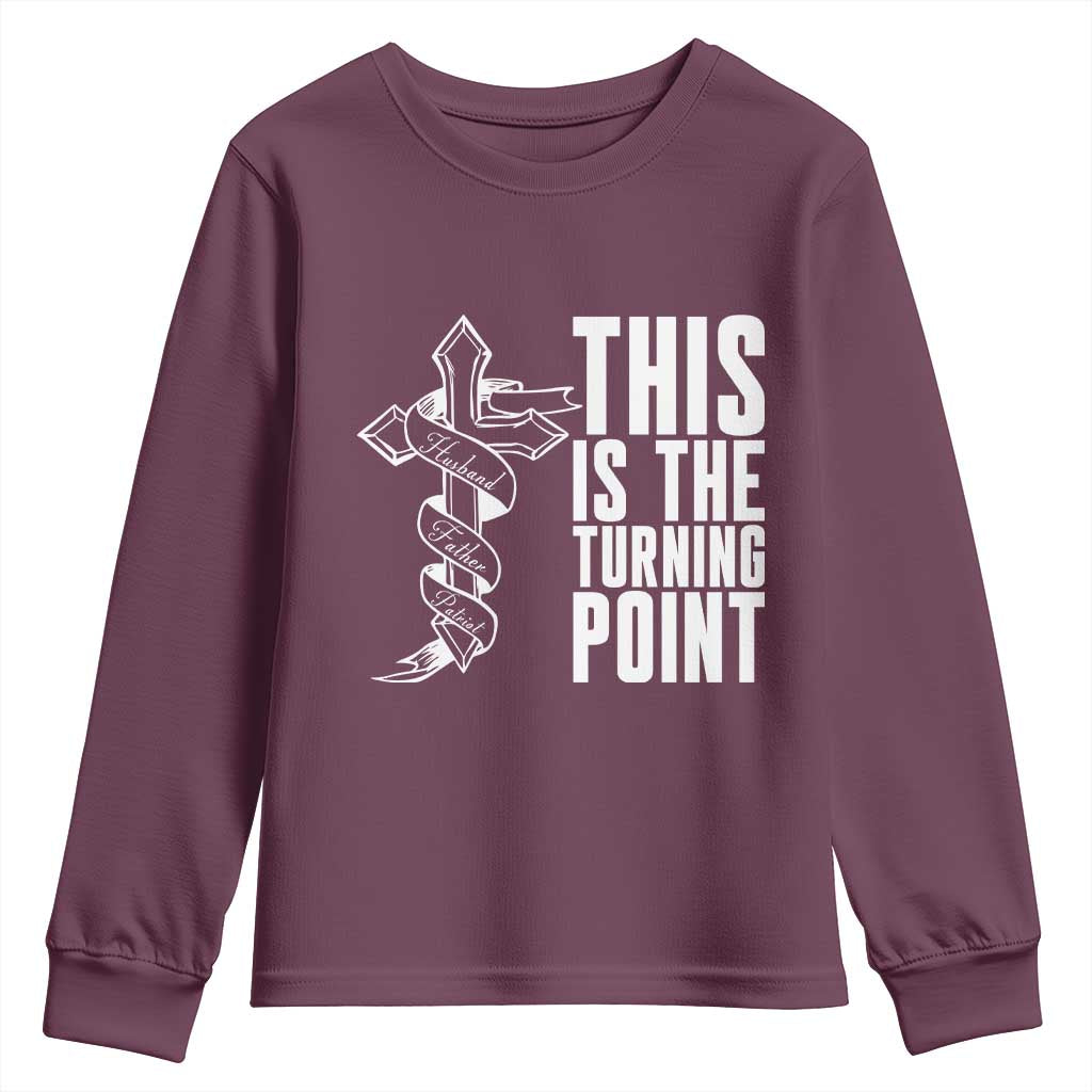 This is the Turning Point Youth Sweatshirt Husband Father Patriot Charlie Kirk Tribute Christian Faith - Wonder Print Shop