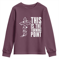This is the Turning Point Youth Sweatshirt Husband Father Patriot Charlie Kirk Tribute Christian Faith - Wonder Print Shop
