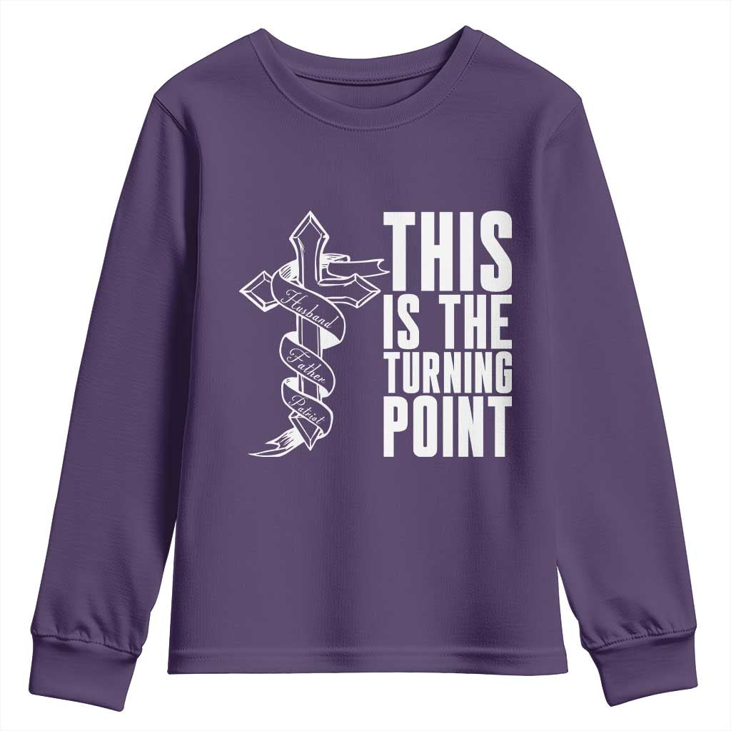 This is the Turning Point Youth Sweatshirt Husband Father Patriot Charlie Kirk Tribute Christian Faith - Wonder Print Shop