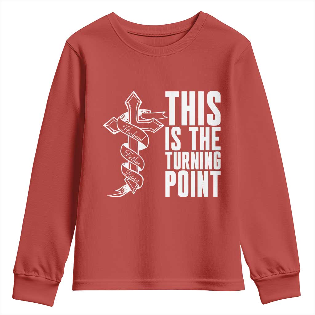 This is the Turning Point Youth Sweatshirt Husband Father Patriot Charlie Kirk Tribute Christian Faith - Wonder Print Shop