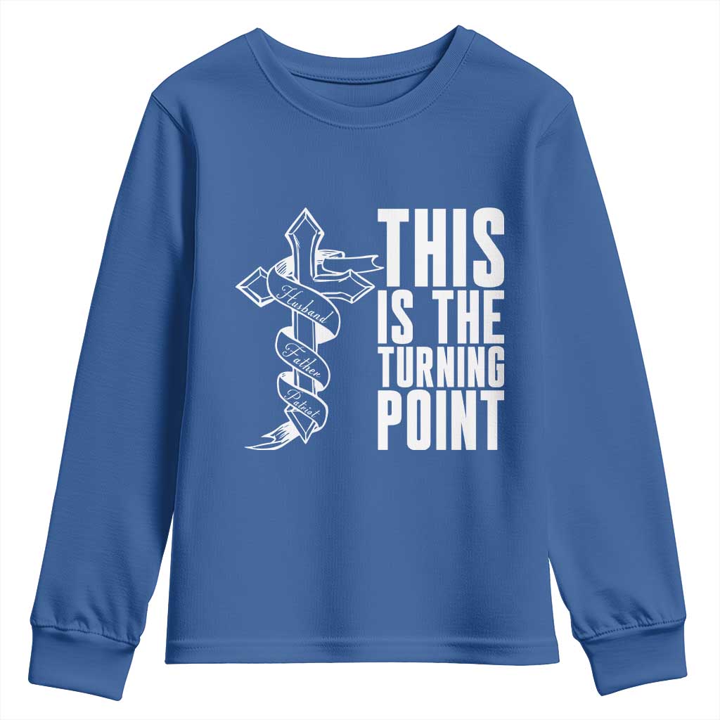 This is the Turning Point Youth Sweatshirt Husband Father Patriot Charlie Kirk Tribute Christian Faith - Wonder Print Shop