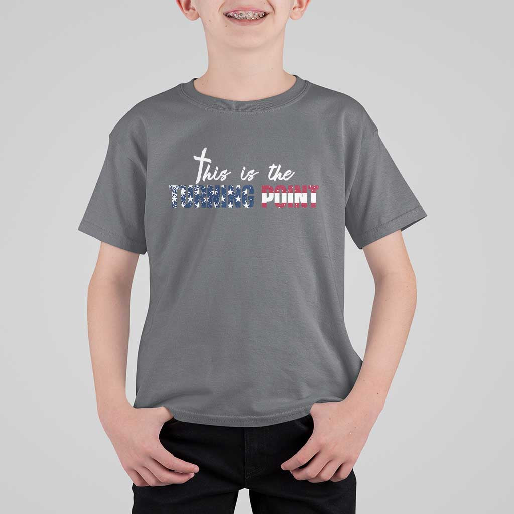 This is The Turning Point T Shirt For Kid Patriotic American Flag Graphic - Wonder Print Shop