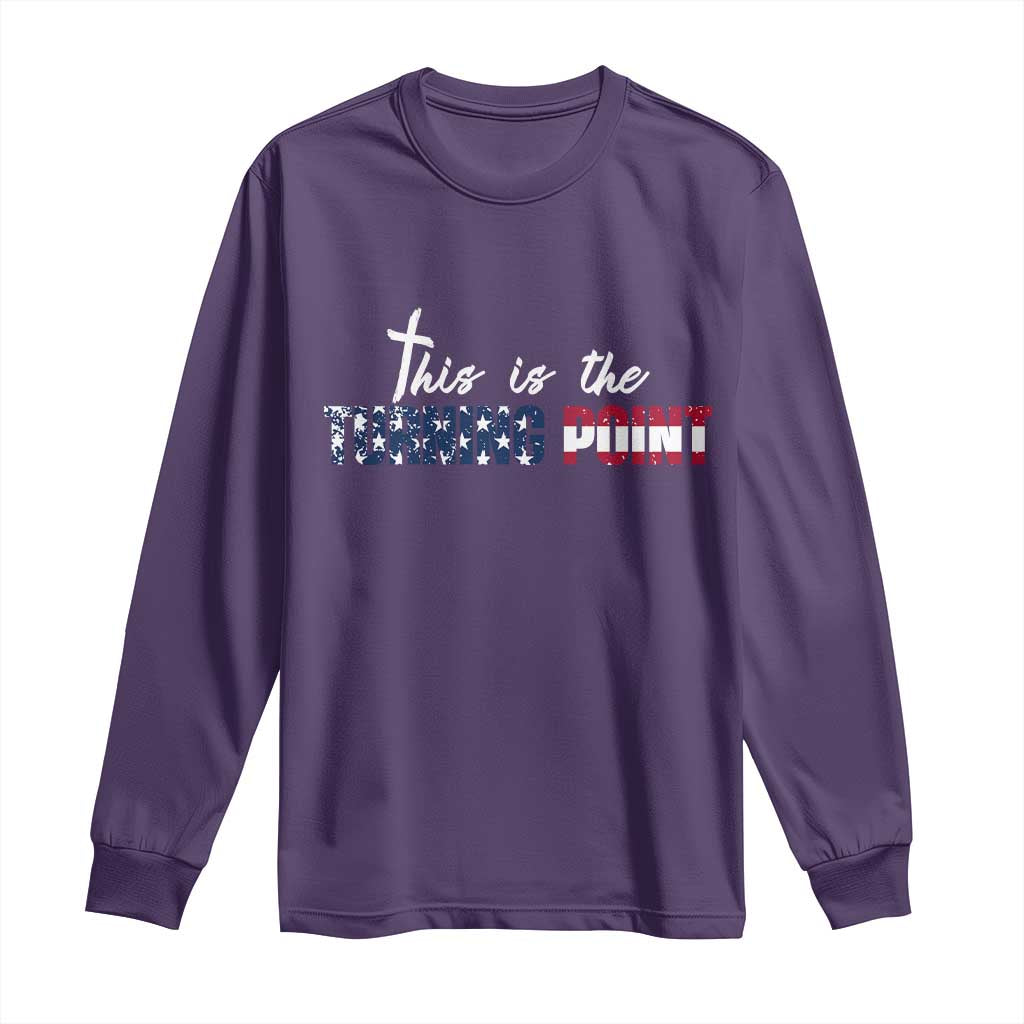 This is The Turning Point Long Sleeve Shirt Patriotic American Flag Graphic - Wonder Print Shop