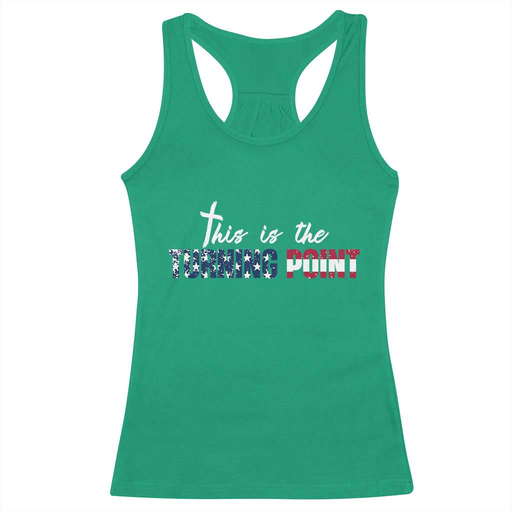 This is The Turning Point Racerback Tank Top Patriotic American Flag Graphic - Wonder Print Shop