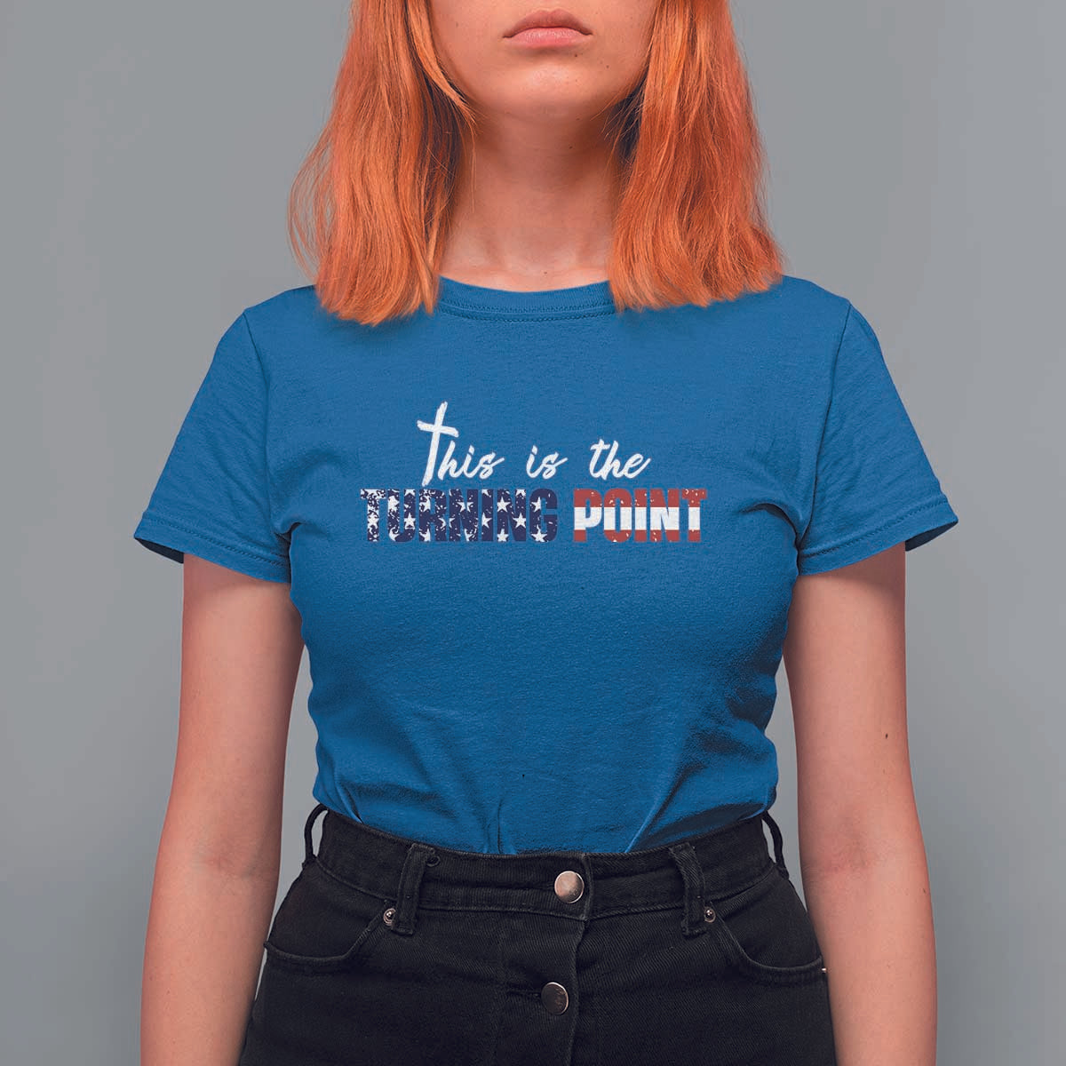 This is The Turning Point T Shirt For Women Patriotic American Flag Graphic - Wonder Print Shop