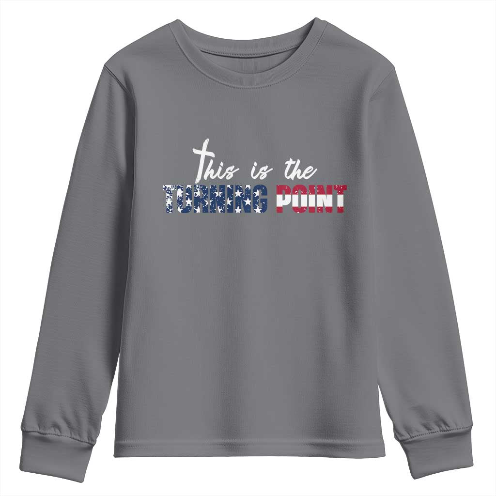 This is The Turning Point Youth Sweatshirt Patriotic American Flag Graphic - Wonder Print Shop