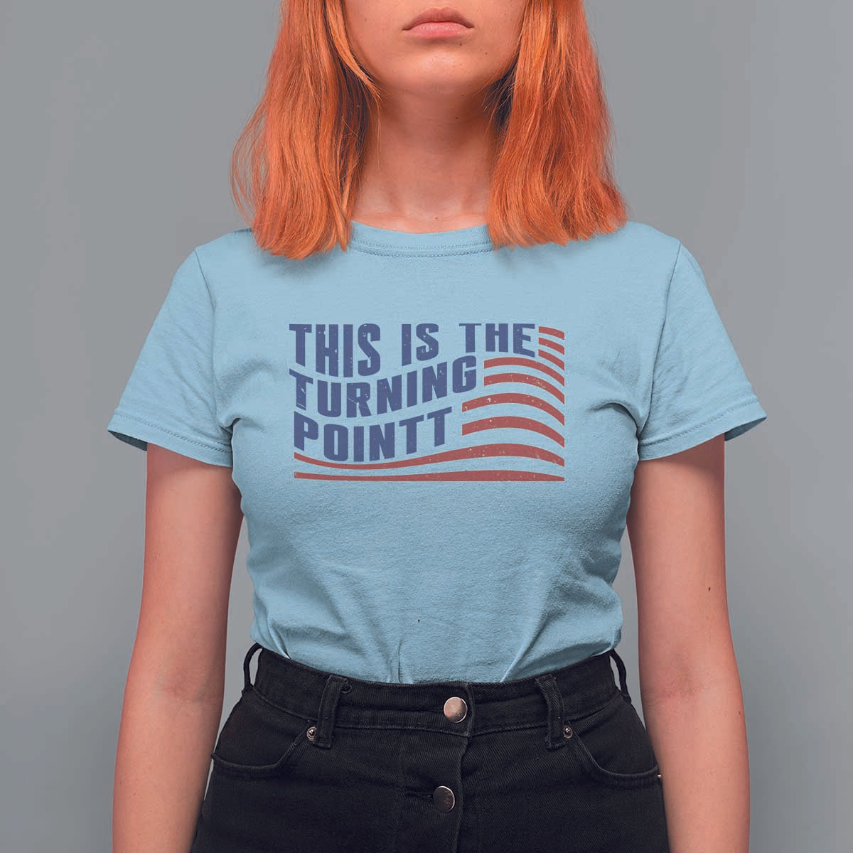 This is The Turning Point T Shirt For Women USA Flag America True Patriot - Wonder Print Shop