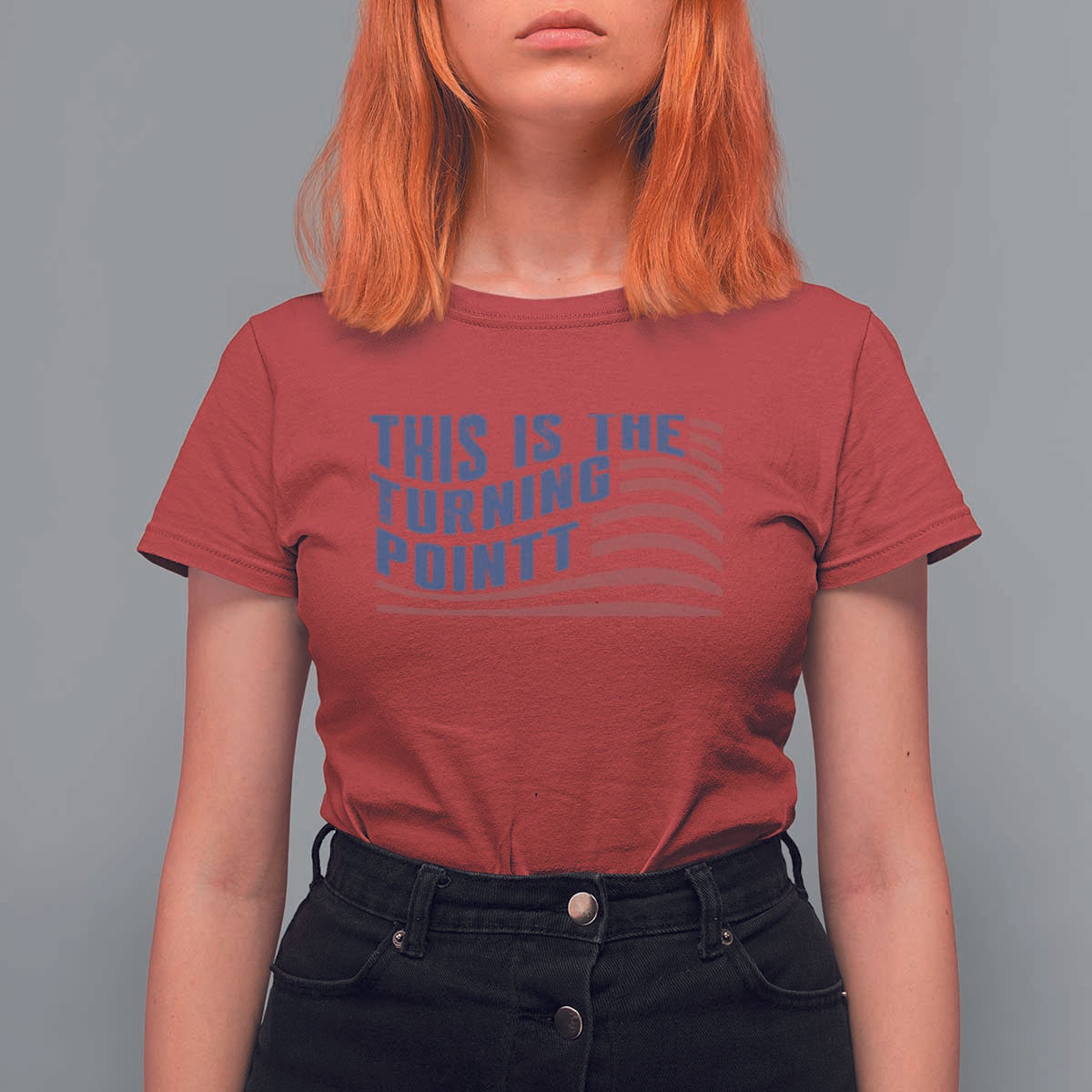 This is The Turning Point T Shirt For Women USA Flag America True Patriot - Wonder Print Shop