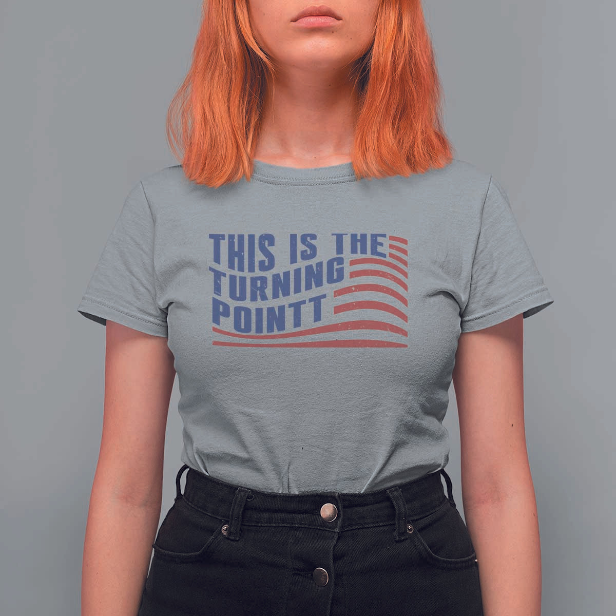 This is The Turning Point T Shirt For Women USA Flag America True Patriot - Wonder Print Shop