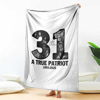 Freedom Number 31 Tribute Graphic Throw Blanket Thank You Charlie Kirk A True Patriot Memorial - Wonder Print Shop