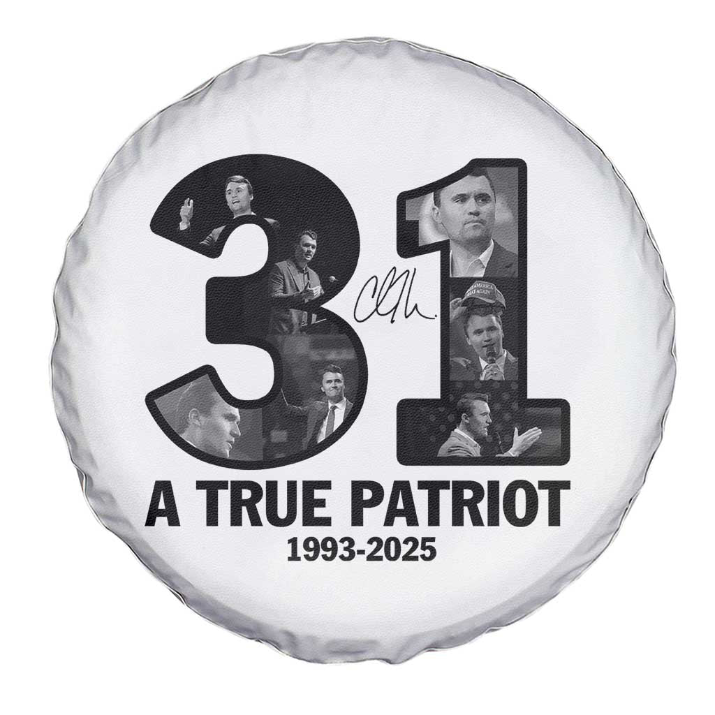 Freedom Number 31 Tribute Graphic Spare Tire Cover Thank You Charlie Kirk A True Patriot Memorial - Wonder Print Shop