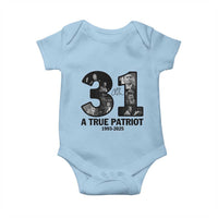 Freedom Number 31 Tribute Graphic Baby Onesie Thank You Charlie Kirk A True Patriot Memorial - Wonder Print Shop