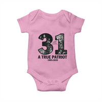 Freedom Number 31 Tribute Graphic Baby Onesie Thank You Charlie Kirk A True Patriot Memorial - Wonder Print Shop