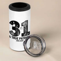 Freedom Number 31 Tribute Graphic 4 in 1 Can Cooler Tumbler Thank You Charlie Kirk A True Patriot Memorial - Wonder Print Shop
