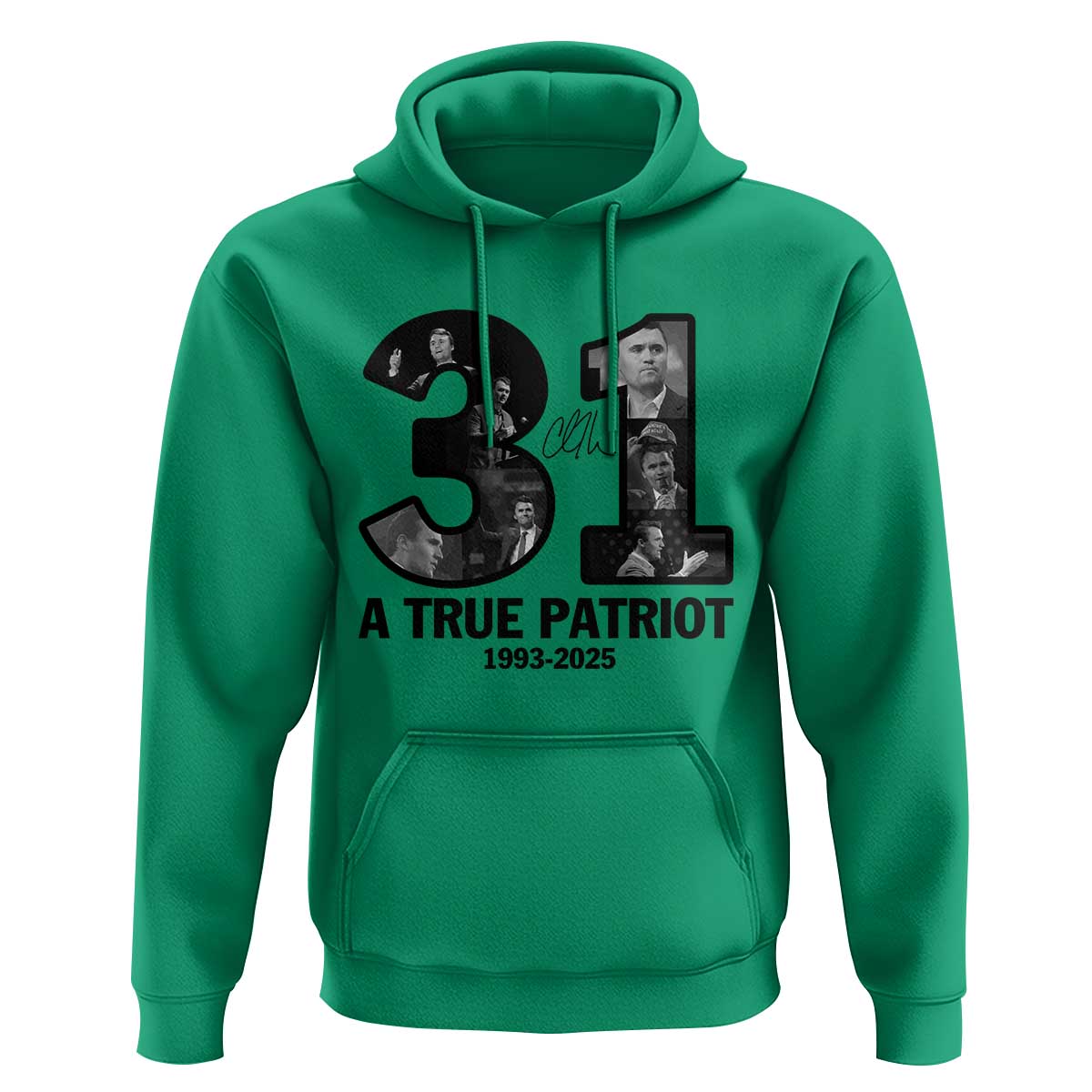 Freedom Number 31 Tribute Graphic Hoodie Thank You Charlie Kirk A True Patriot Memorial - Wonder Print Shop