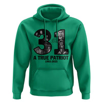 Freedom Number 31 Tribute Graphic Hoodie Thank You Charlie Kirk A True Patriot Memorial - Wonder Print Shop
